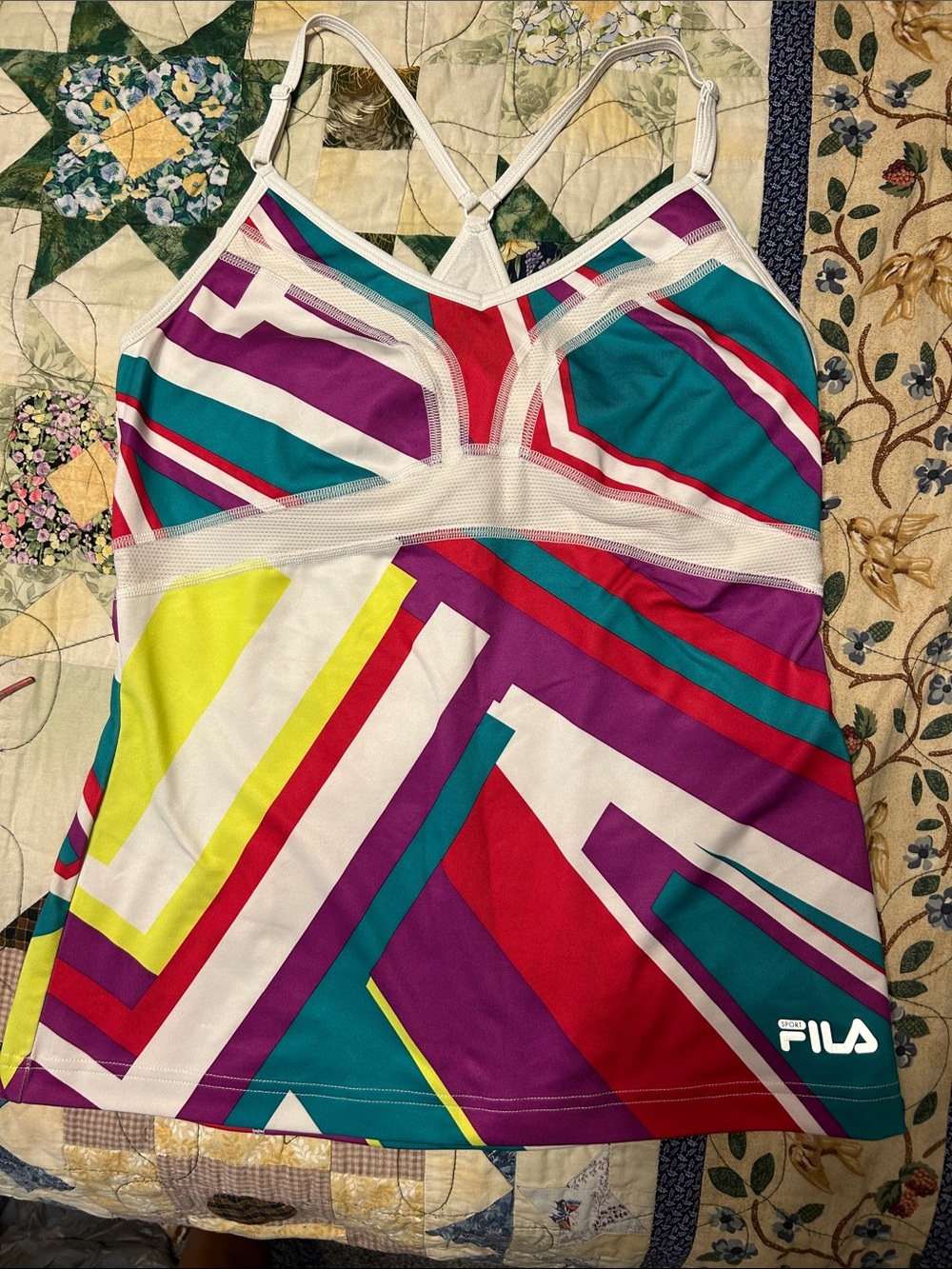 FILA Multicolor Geometric Exercise Tank